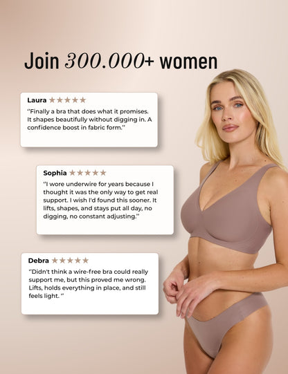 Deep V Push-Up Seamless Wireless Jelly Bra